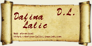 Dafina Lalić vizit kartica